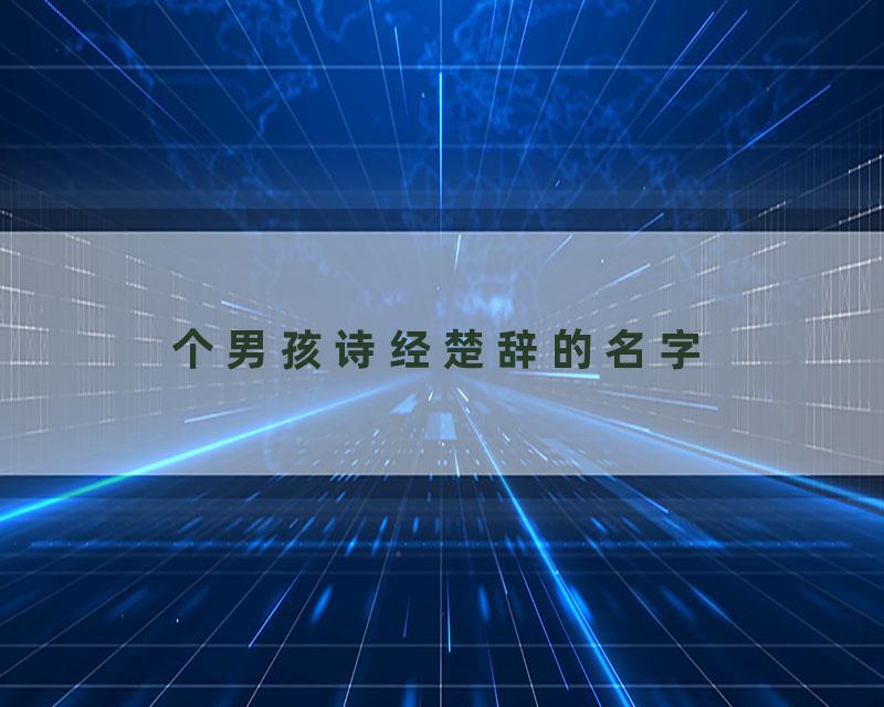 个男孩诗经楚辞的名字