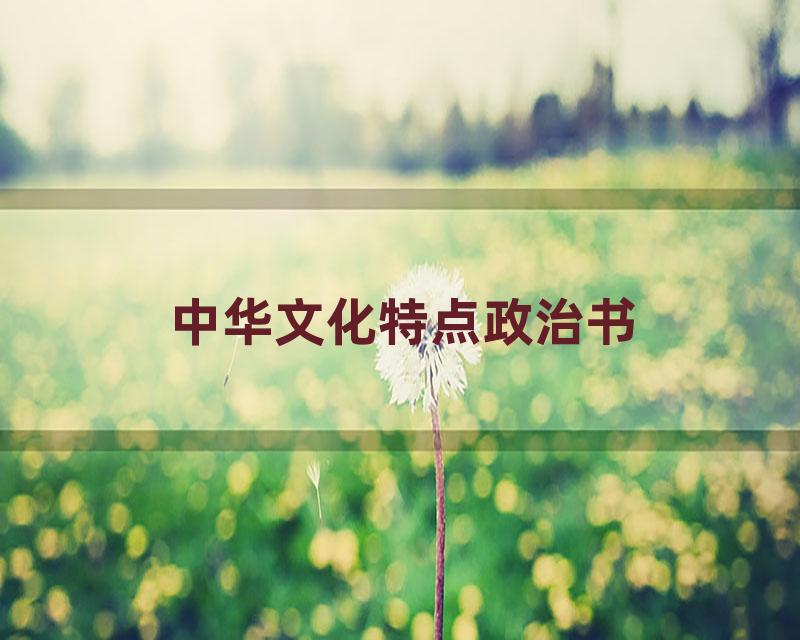 中华文化特点政治书