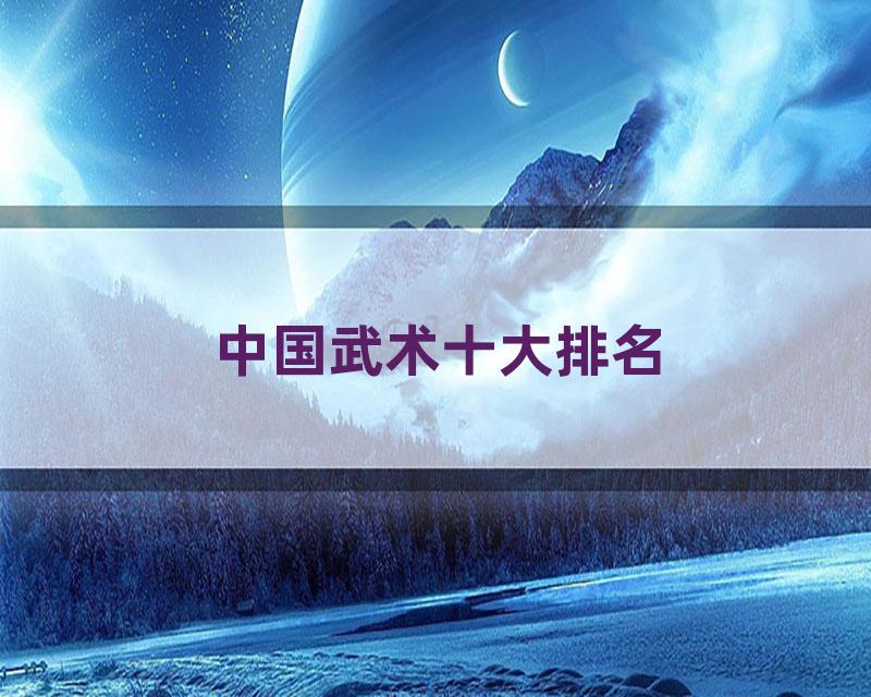 中国武术十大排名