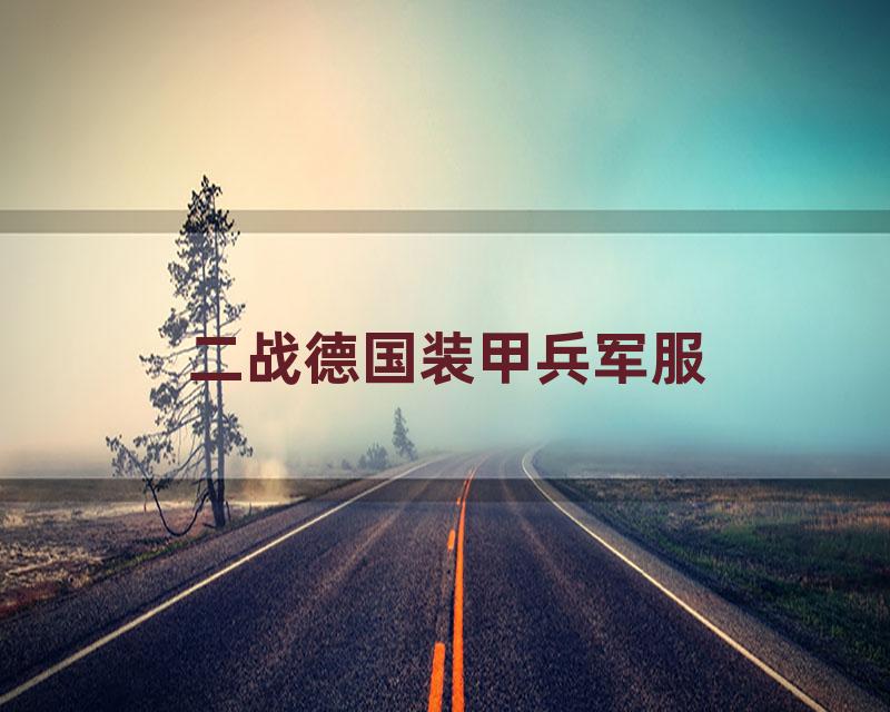 二战德国装甲兵军服