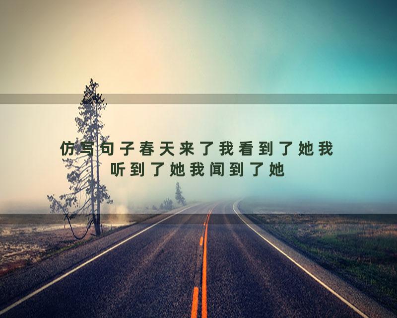 仿写句子春天来了我看到了她我听到了她我闻到了她