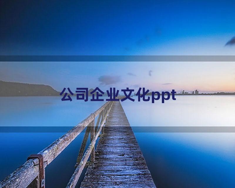 公司企业文化ppt