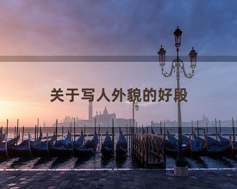 关于写人外貌的好段