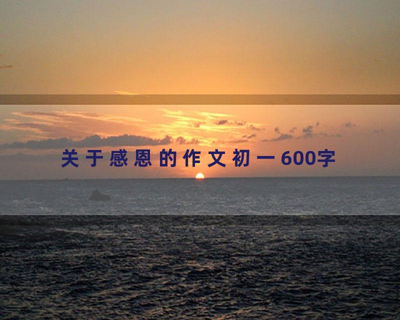 关于感恩的作文初一600字