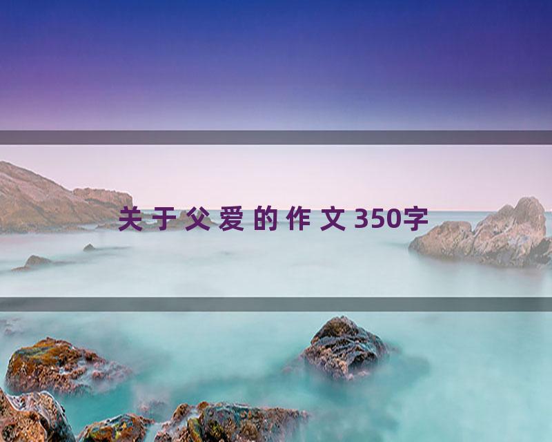 关于父爱的作文350字