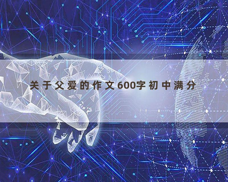 关于父爱的作文600字初中满分