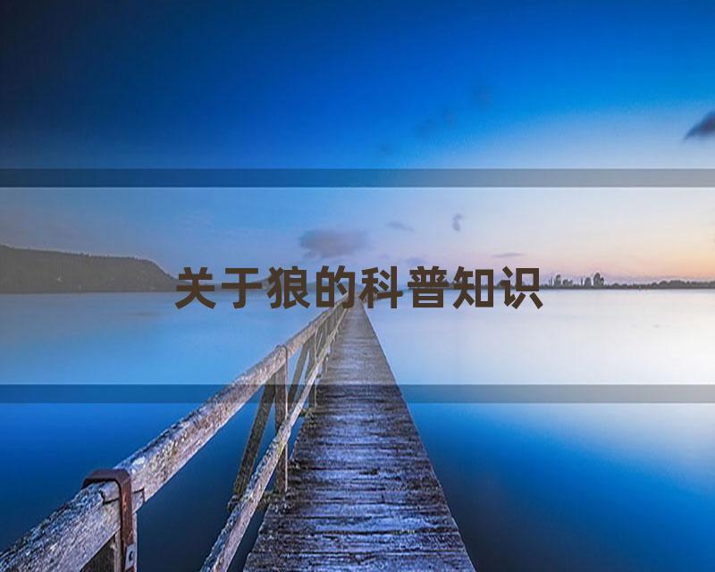 关于狼的科普知识