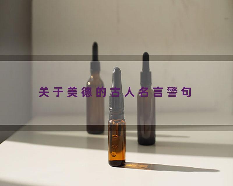 关于美德的古人名言警句