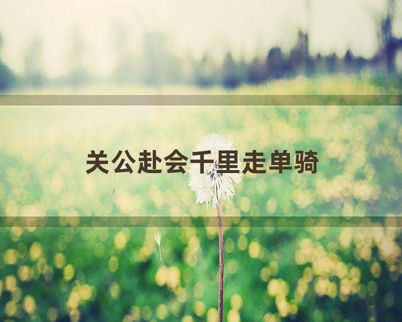 关公赴会千里走单骑