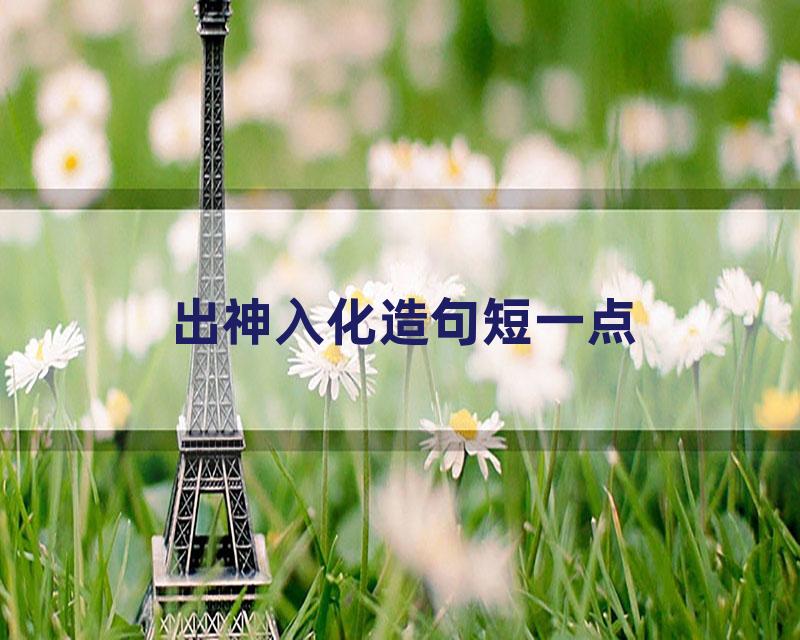 出神入化造句短一点