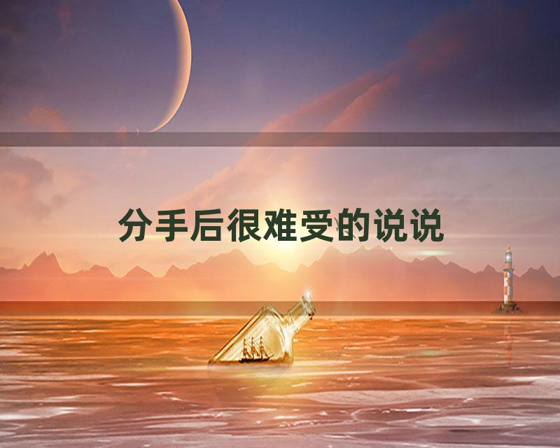 分手后很难受的说说