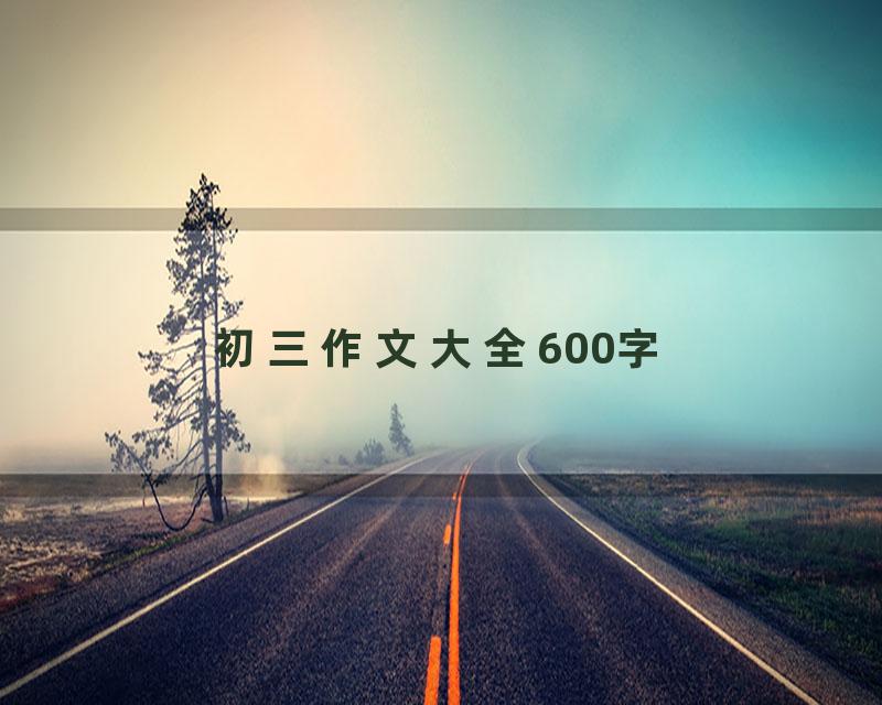 初三作文大全600字