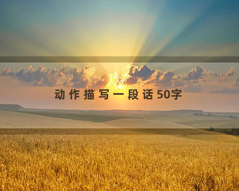 动作描写一段话50字