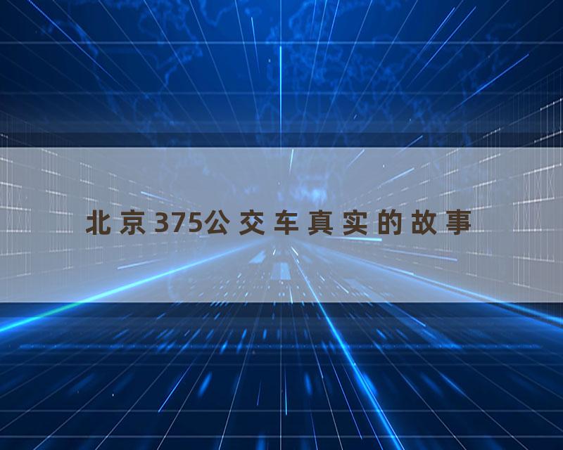 北京375公交车真实的故事