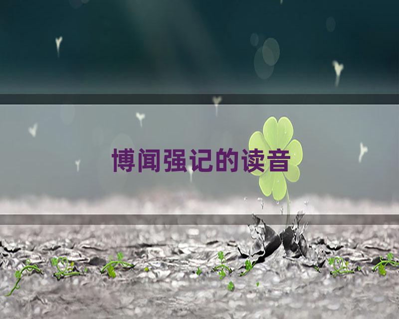博闻强记的读音