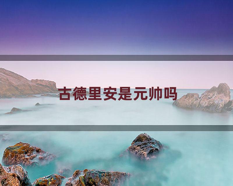 古德里安是元帅吗