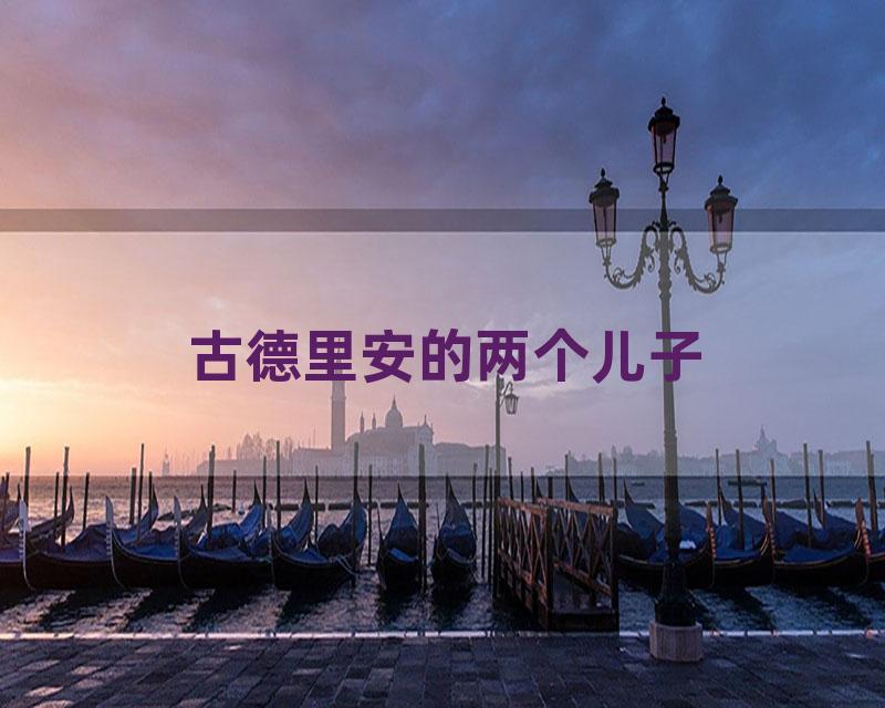古德里安的两个儿子