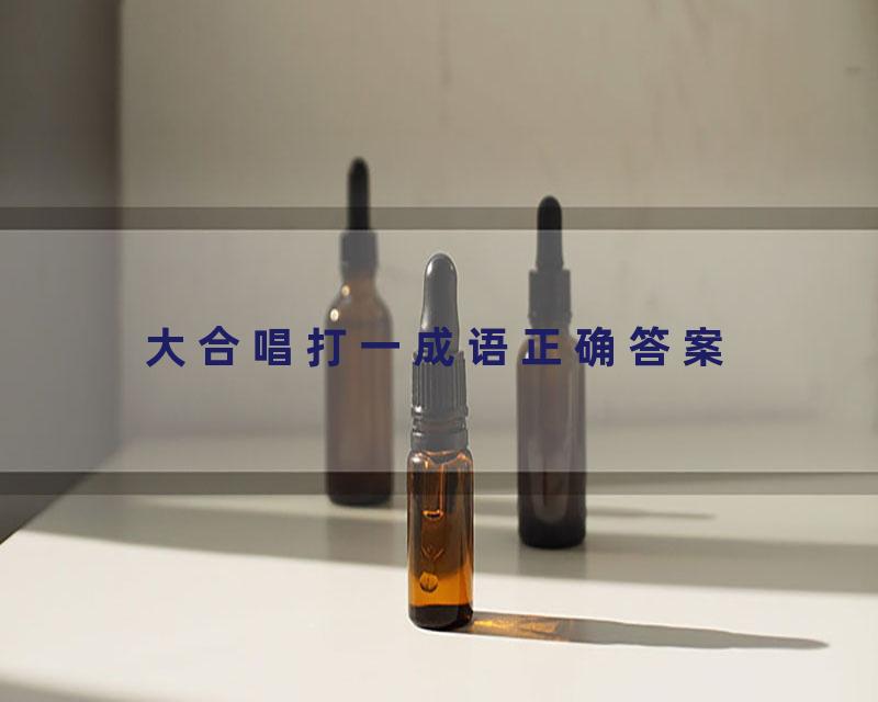 大合唱打一成语正确答案