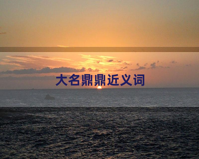 大名鼎鼎近义词