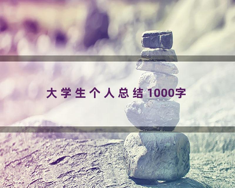 大学生个人总结1000字