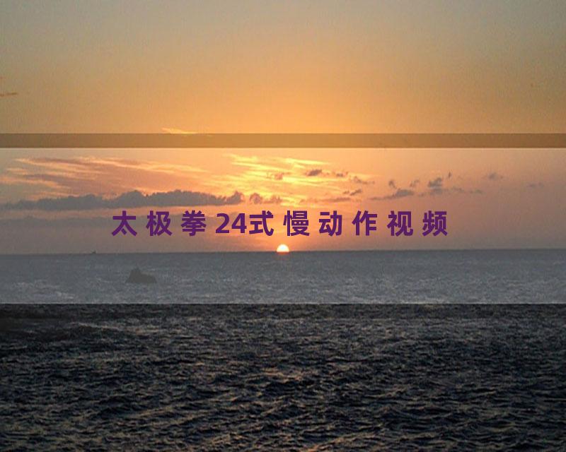 太极拳24式慢动作视频