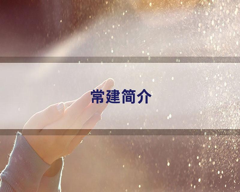 常建简介