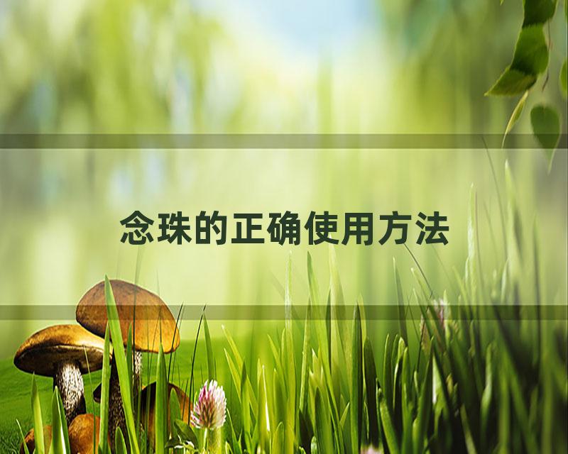 念珠的正确使用方法