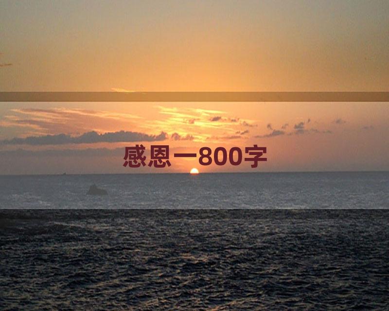 感恩一800字
