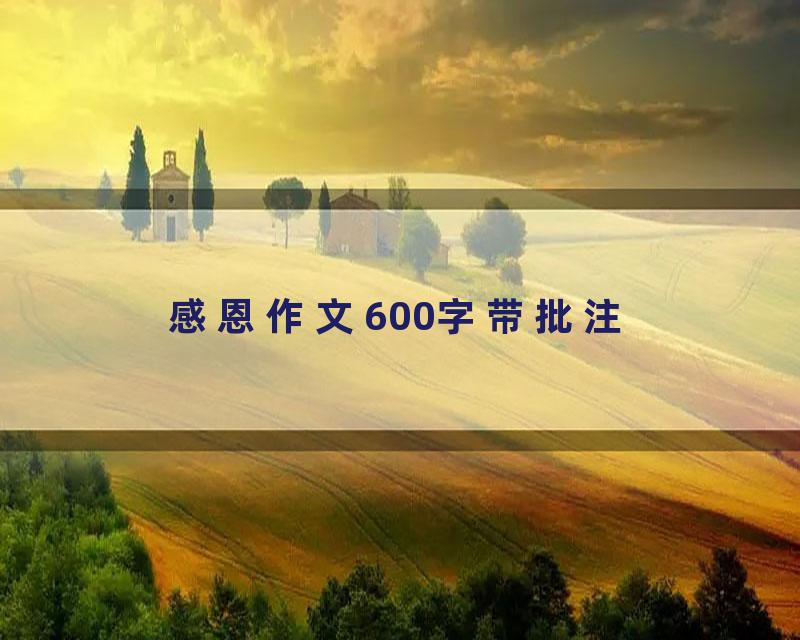 感恩作文600字带批注