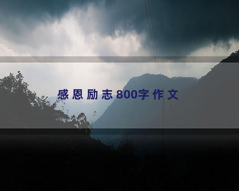 感恩励志800字作文