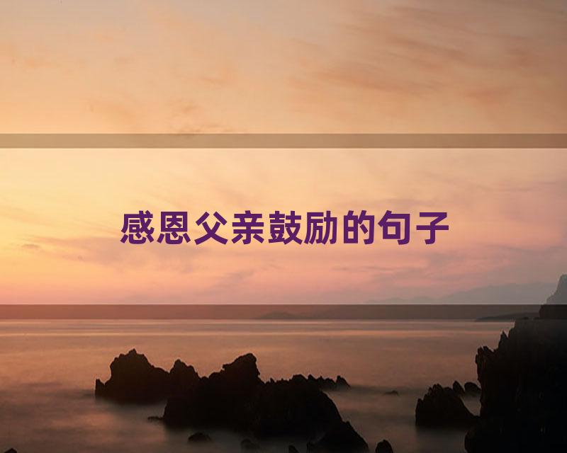 感恩父亲鼓励的句子