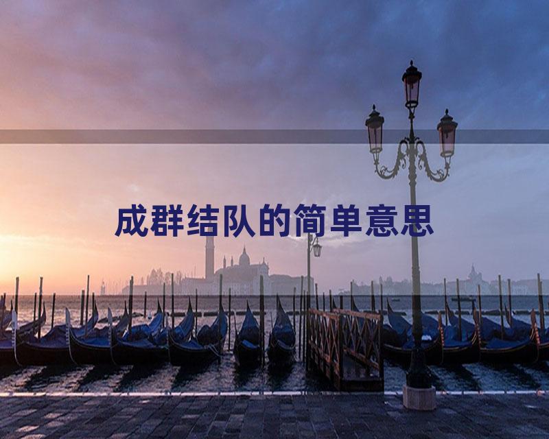 成群结队的简单意思