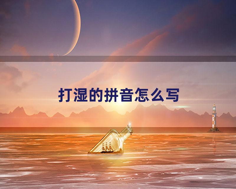 打湿的拼音怎么写
