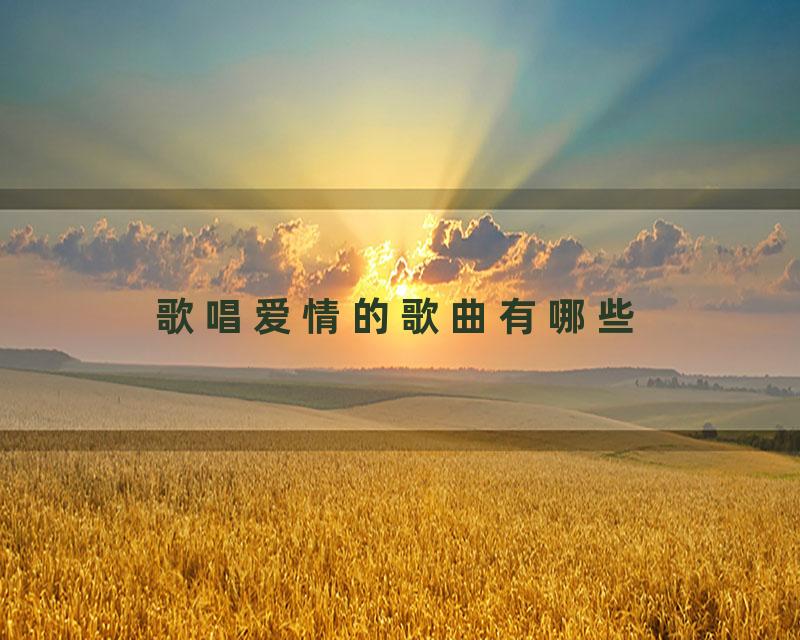 歌唱爱情的歌曲有哪些