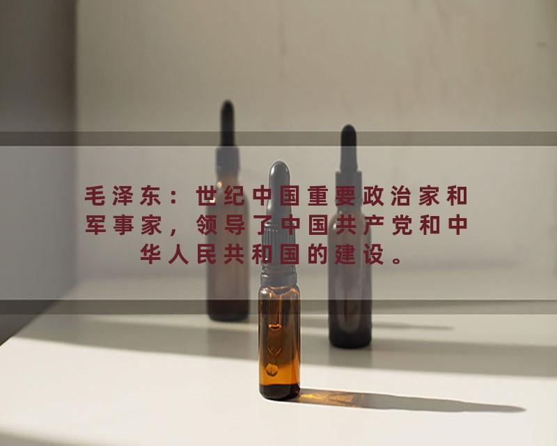 毛泽东：世纪中国重要政治家和军事家，领导了中国共产党和中华人民共和国的建设。