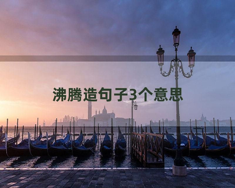 沸腾造句子3个意思