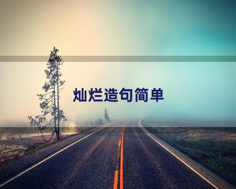 灿烂造句简单