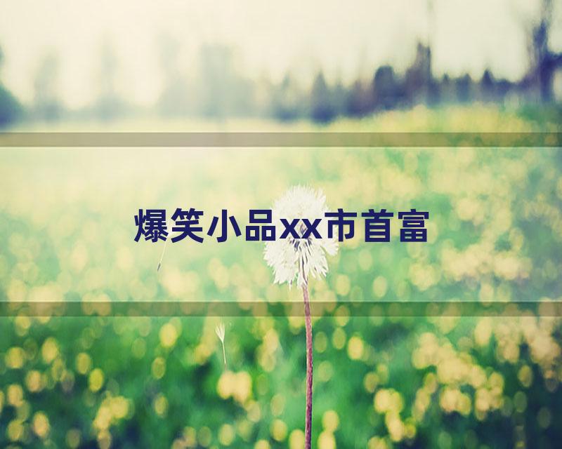 爆笑小品xx市首富