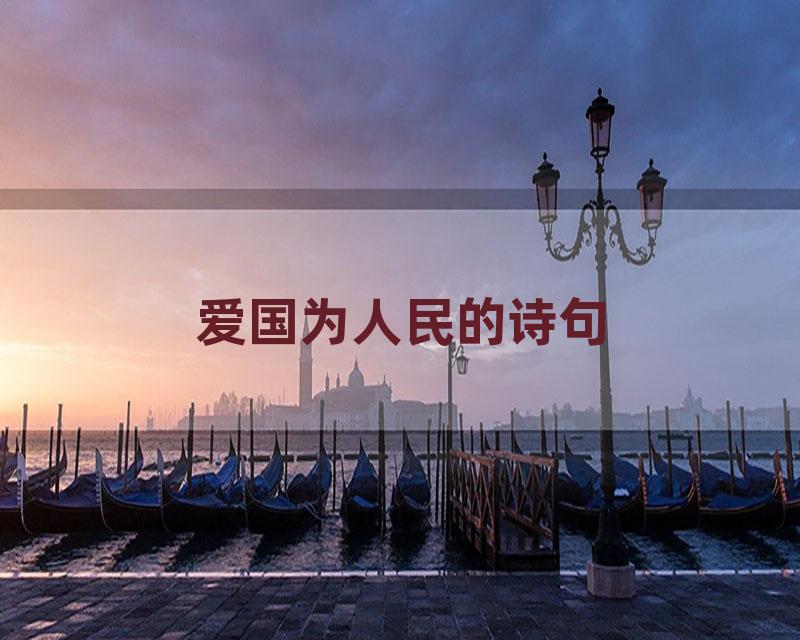 爱国为人民的诗句