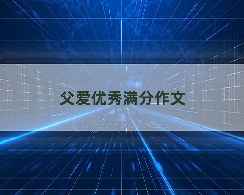 父爱优秀满分作文