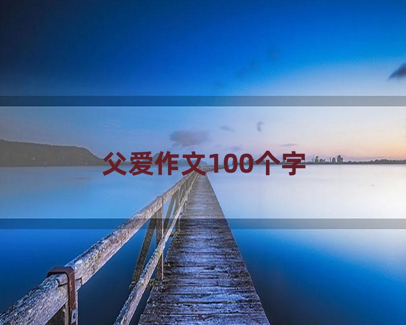 父爱作文100个字