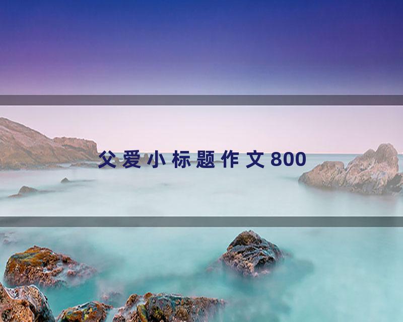 父爱小标题作文800