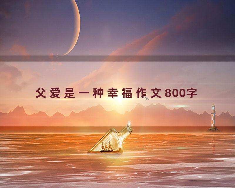 父爱是一种幸福作文800字