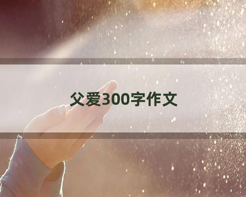父爱300字作文