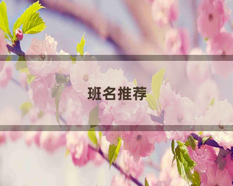 班名推荐