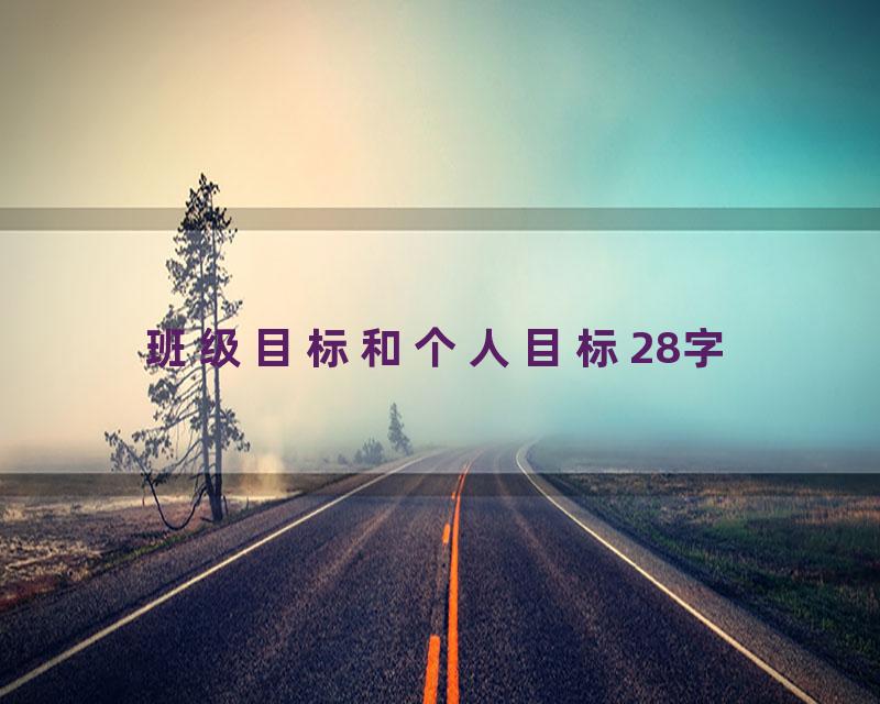 班级目标和个人目标28字