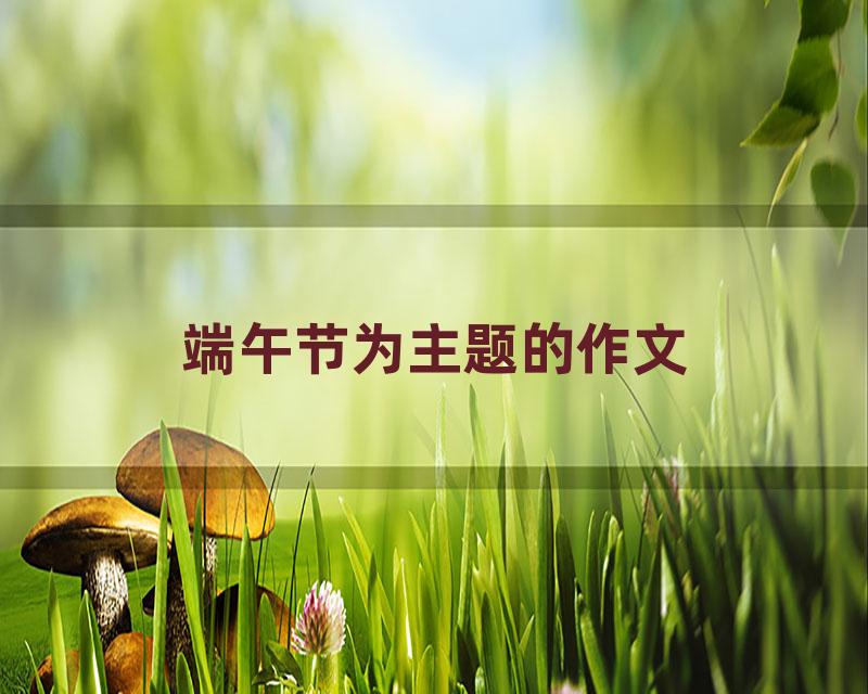 端午节为主题的作文