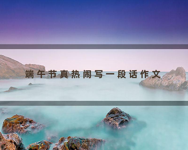端午节真热闹写一段话作文