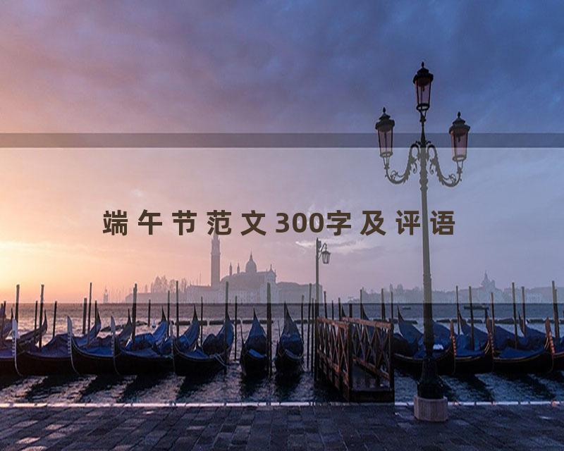 端午节范文300字及评语