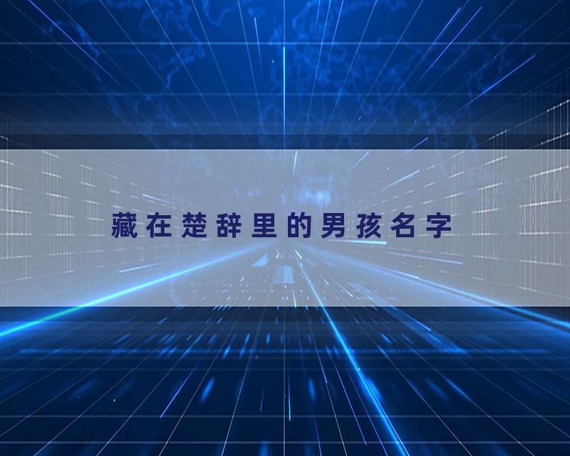 藏在楚辞里的男孩名字